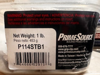 1 LB 1-1/4" x 8 EXTERIOR SCREWS
